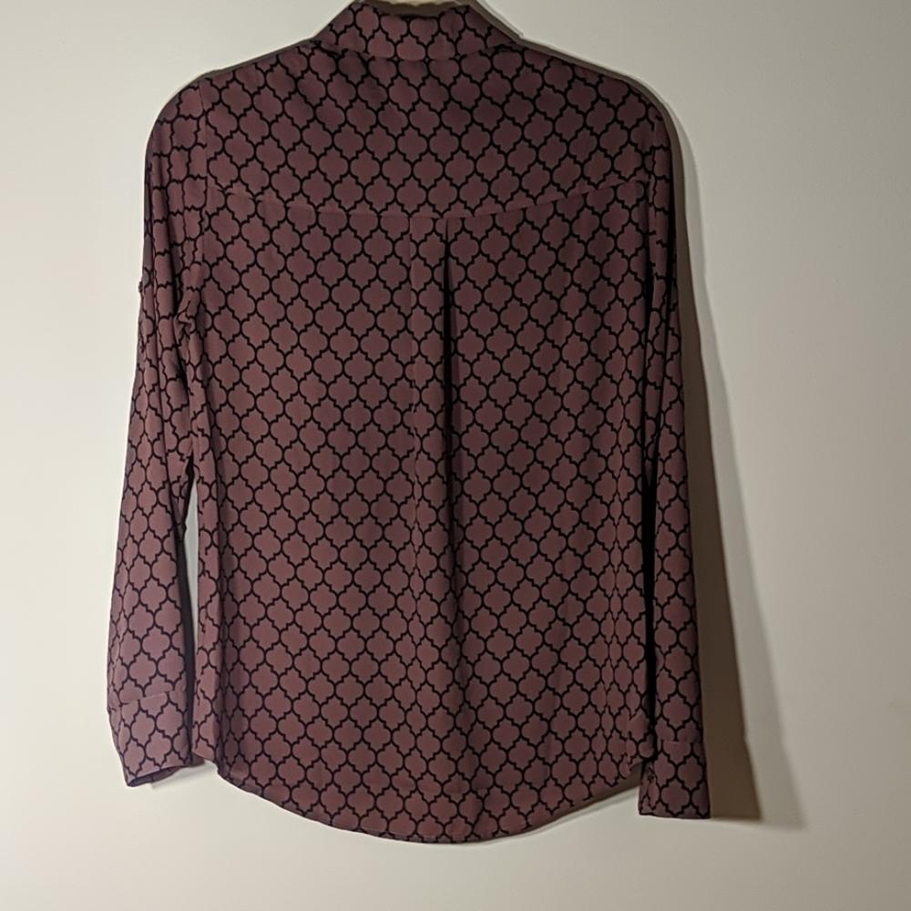 Express Collared Patterned Blouse - image 5